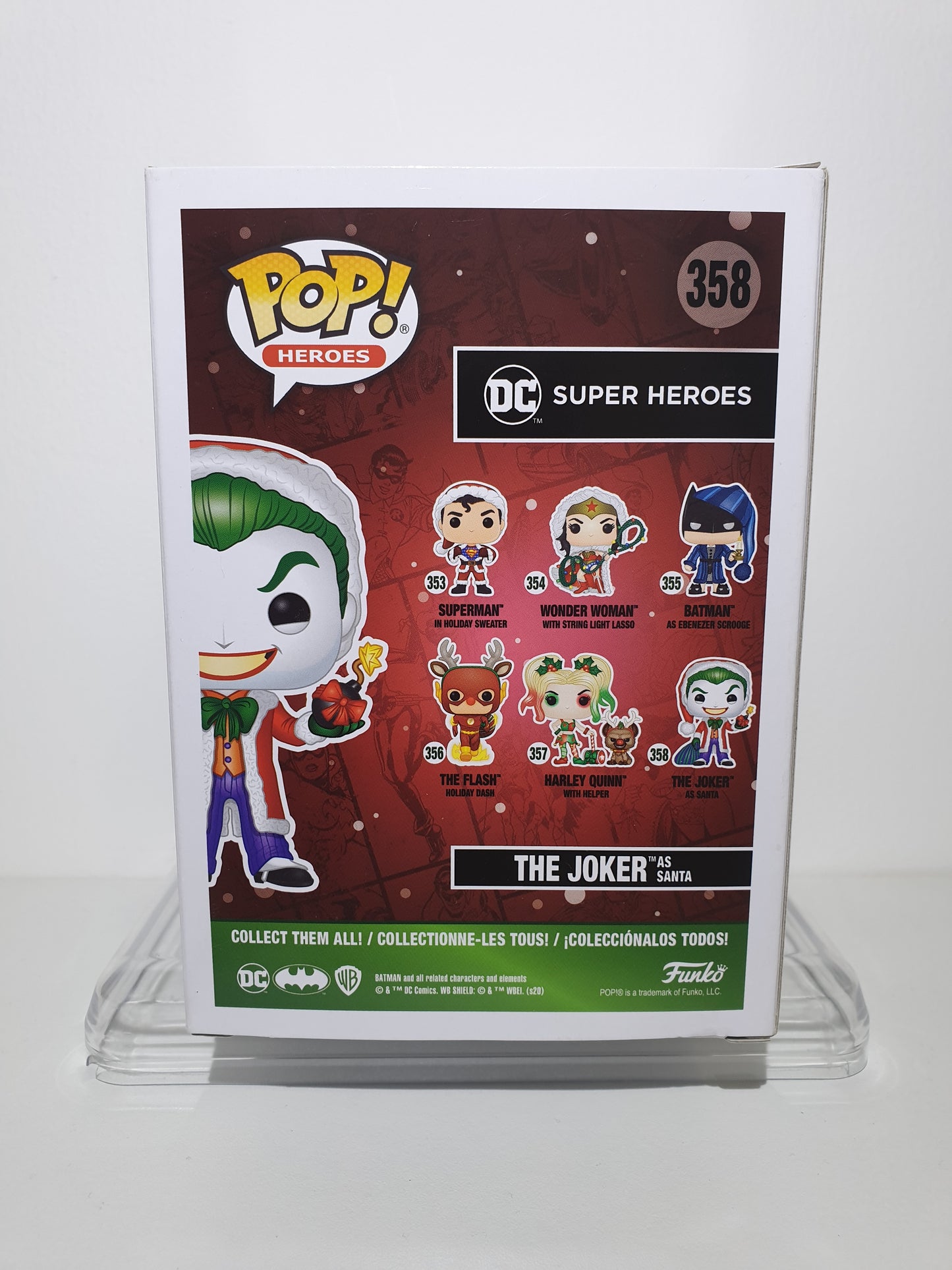 FUNKO POP 358 - DC SUPER-HEROES - THE JOKER AS SANTA - OCCASION