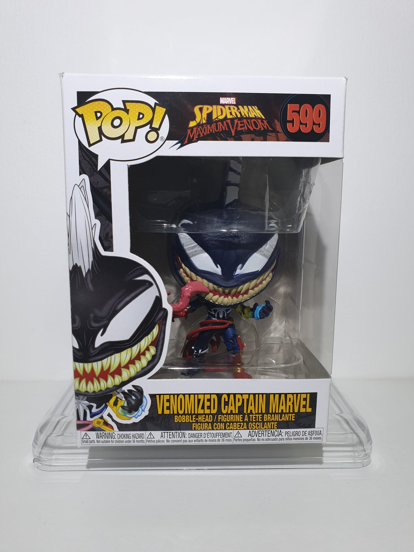FUNKO POP 599 - MARVEL SPIDER-MAN MAXIMUM VENOM - VENOMIZED CAPTAIN MARVEL - OCCASION