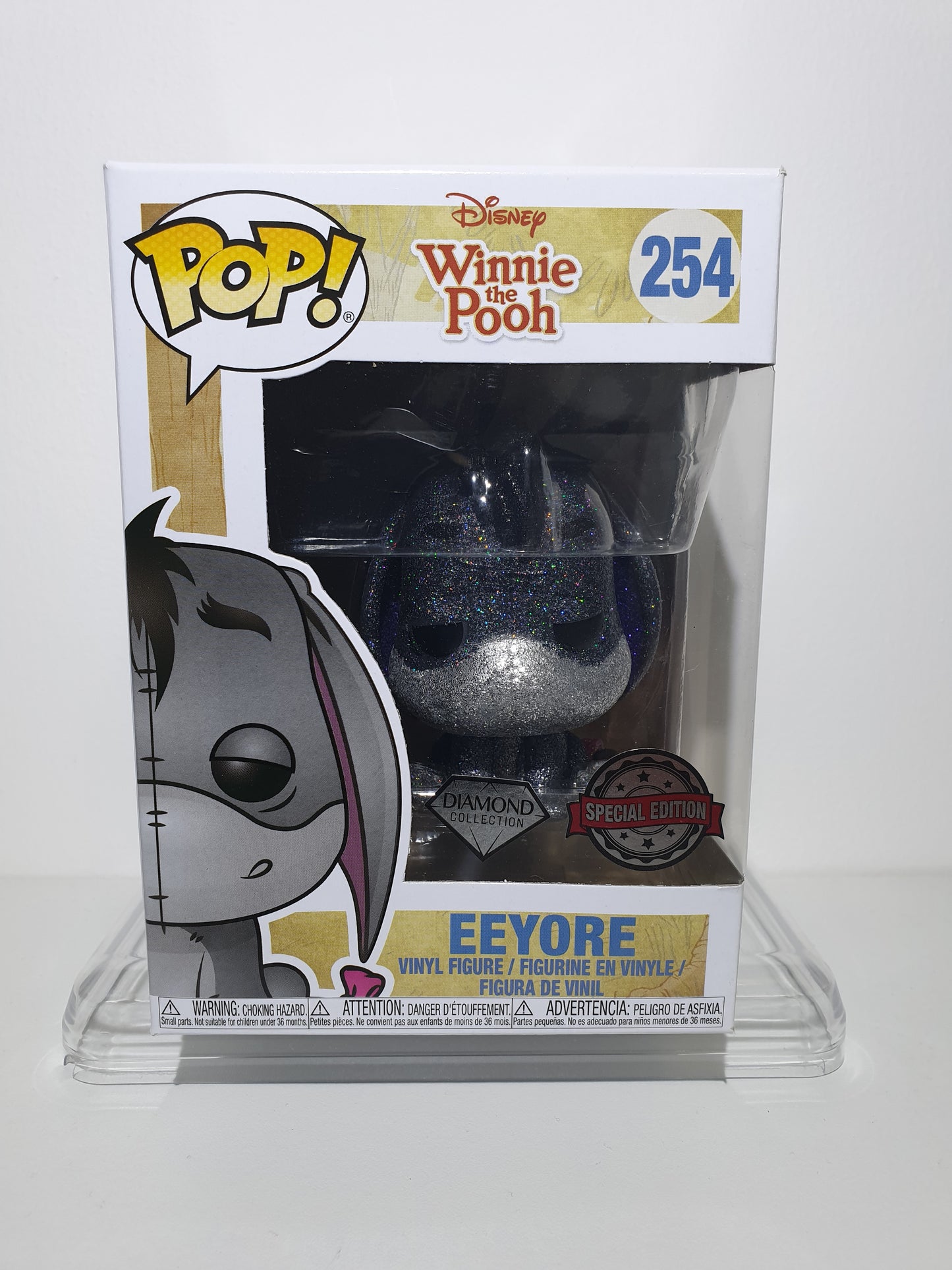 FUNKO POP 254 - DISNEY - WINNIE THE POOH - EEYORE - DIAMOND COLLECTION - SPECIAL EDITION - OCCASION