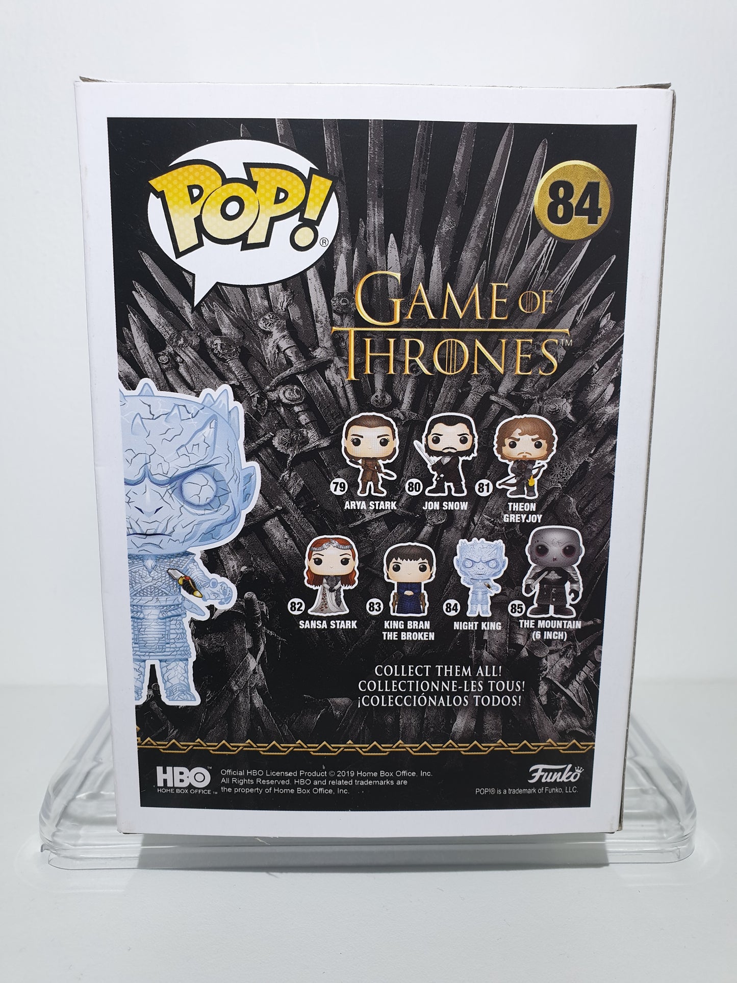 FUNKO POP 84 - GAME OF THRONES - NIGHT KING - SPECIAL EDITION - GLOWS IN THE DARK - OCCASION