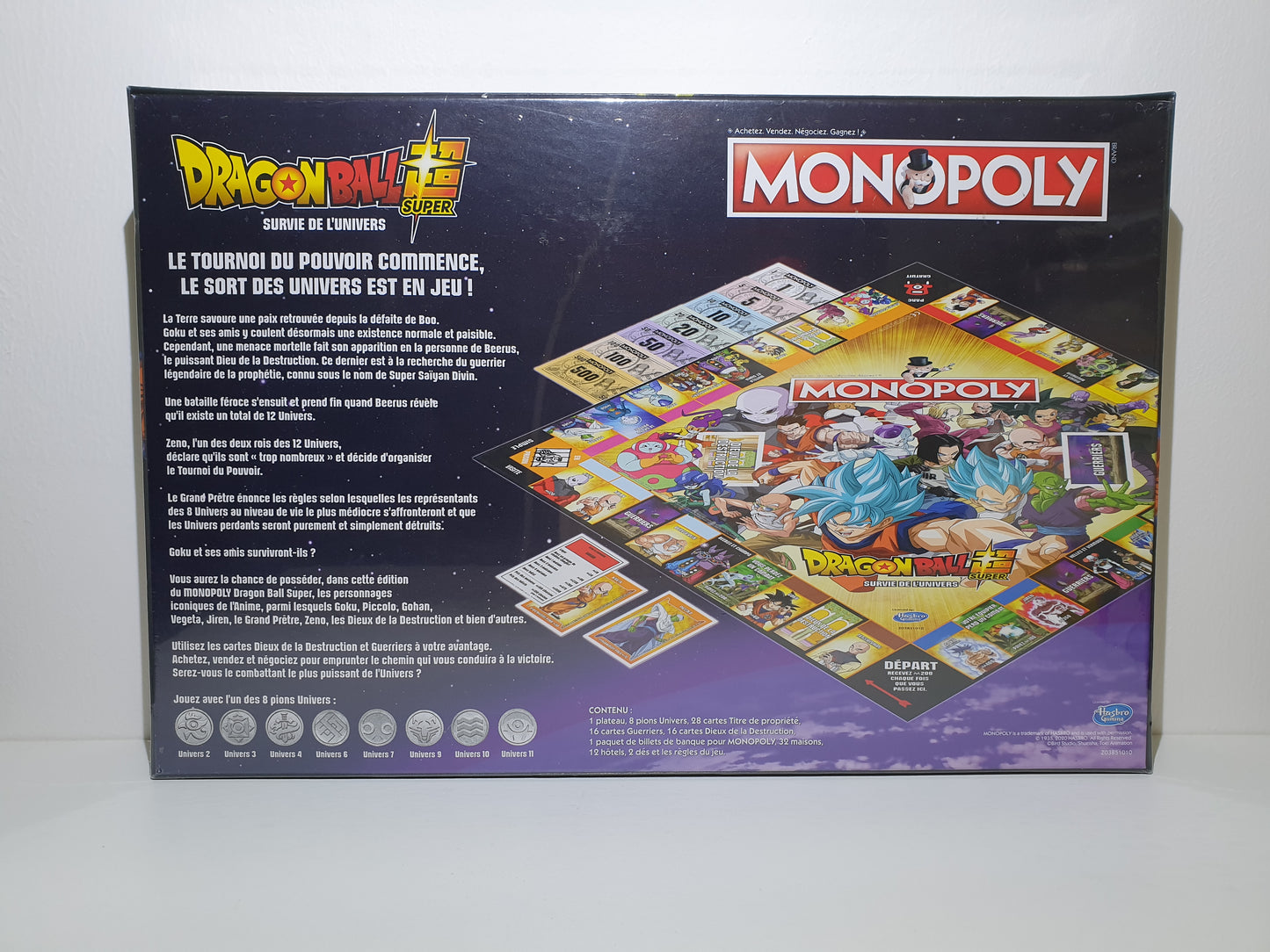 MONOPOLY DRAGON BALL SUPER SURVIE DE L'UNIVERS - NEUF SOUS BLISTER