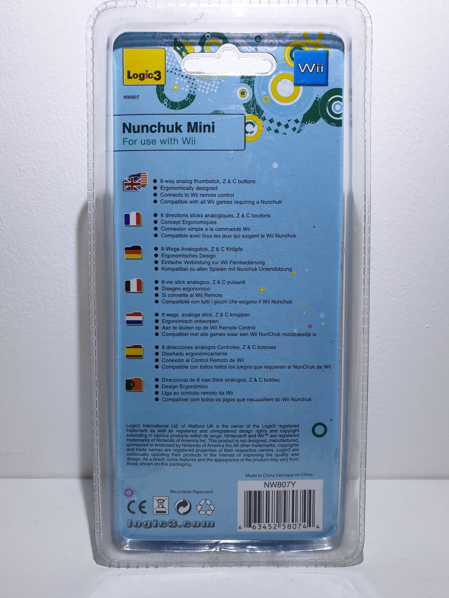 MINI NUNCHUCK LOGIC3 - POUR WII - NEUF SOUS BLISTER