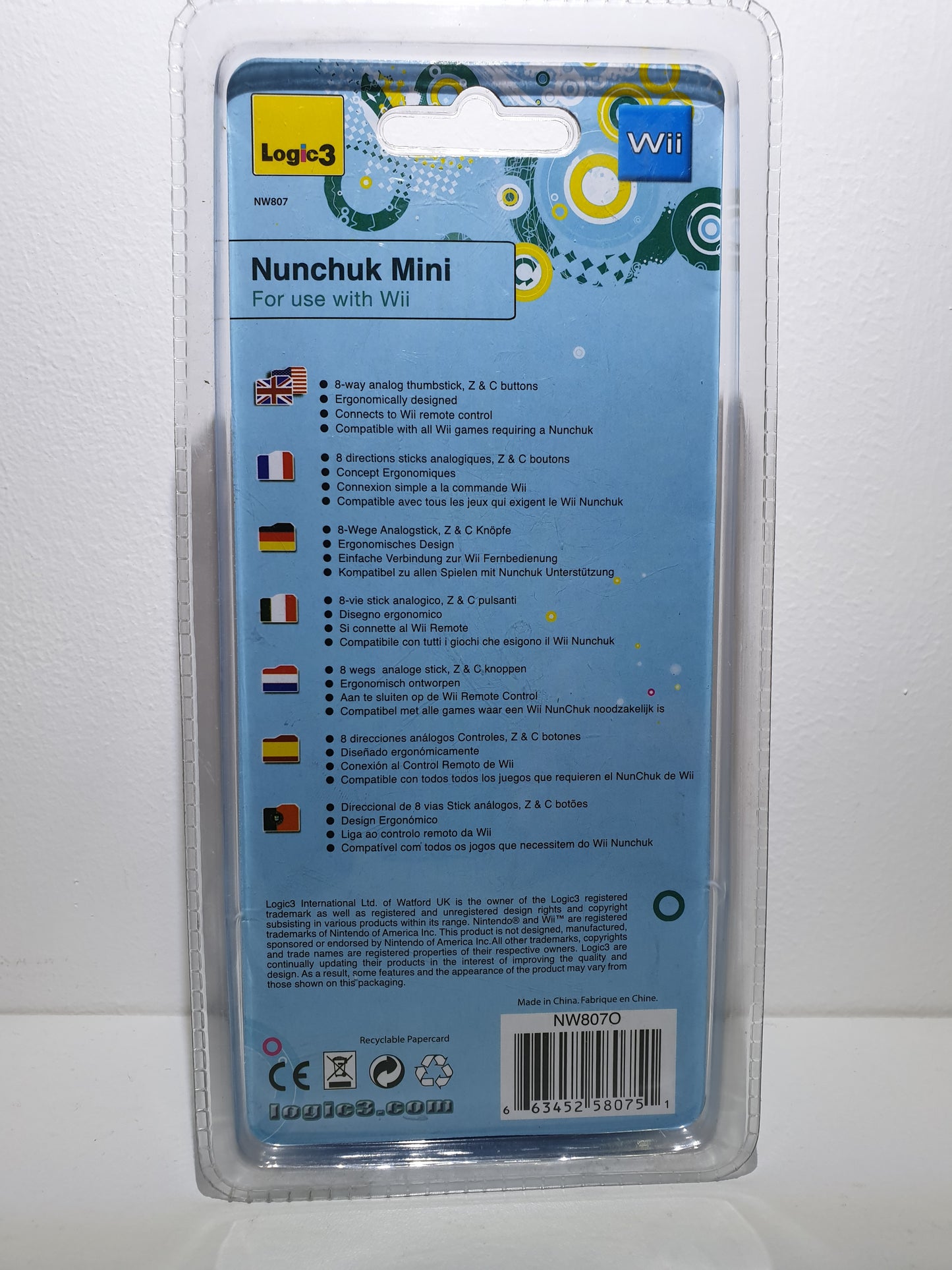 MINI NUNCHUCK LOGIC3 - POUR WII - NEUF SOUS BLISTER