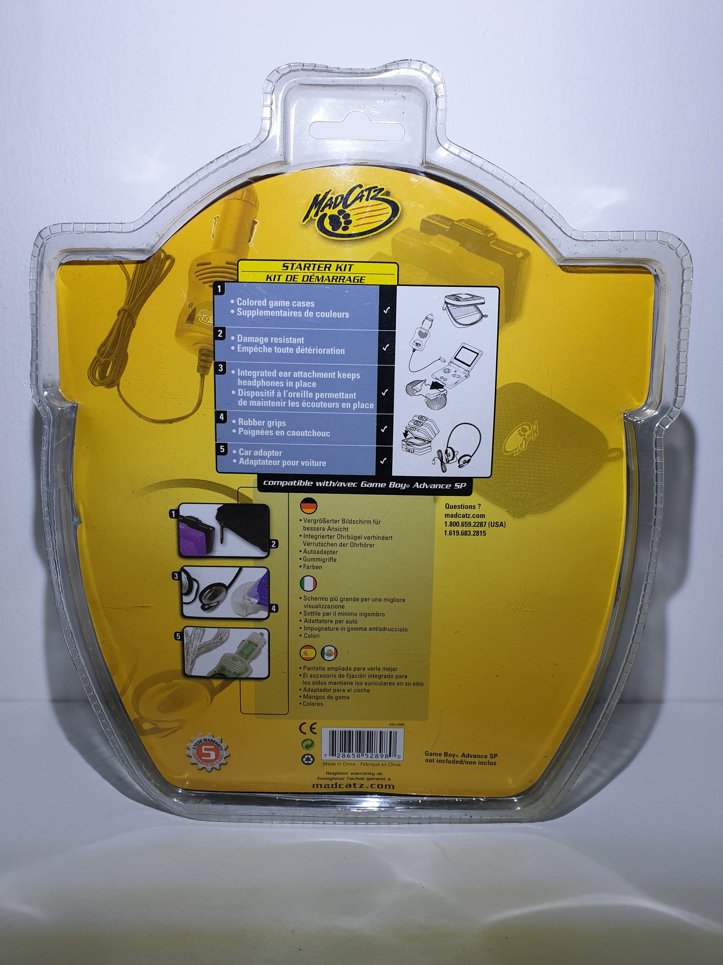 STARTER KIT DE DEMARRAGE MADCATZ - POUR GAME BOY ADVANCE SP - NEUF SOUS BLISTER