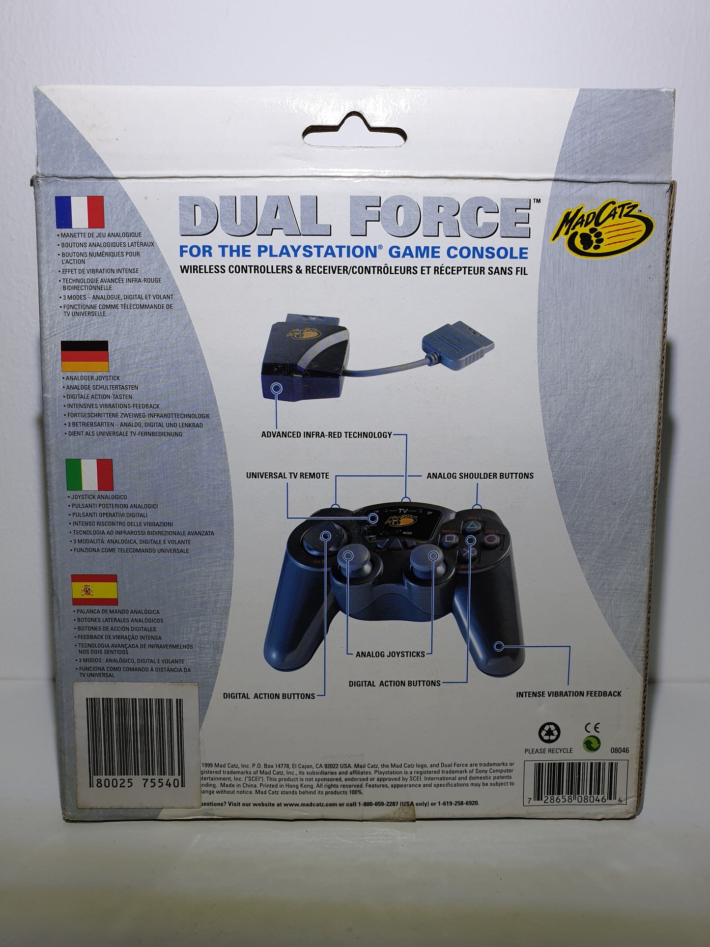 MADCATZ DEUX MANETTES SANS FIL AVEC RECEPTEUR - POUR PLAYSTATION - NEUF