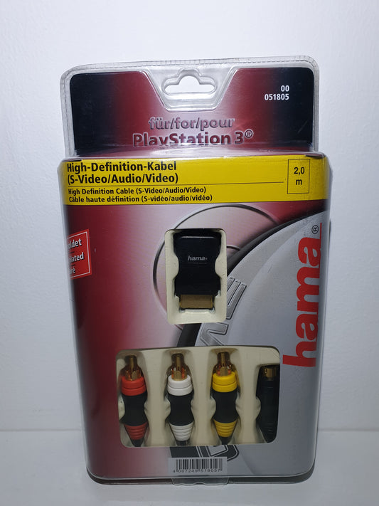 CABLE HAUTE DEFINITION (S-VIDEO/AUDIO/VIDEO) - POUR PLAYSTATION 3 - NEUF SOUS BLISTER