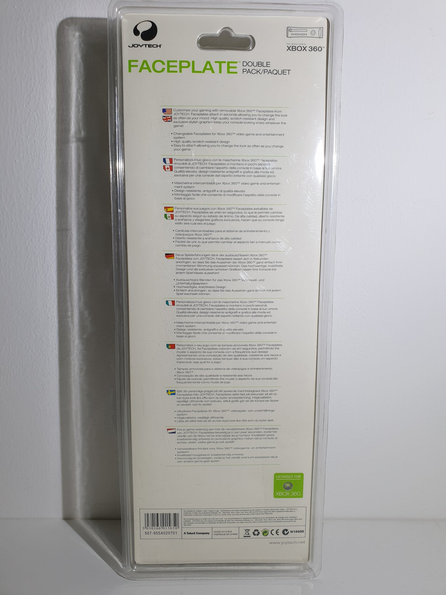 PAQUET DE 2 FACADES NOIRE ET BLEUE - POUR XBOX 360 - NEUF SOUS BLISTER