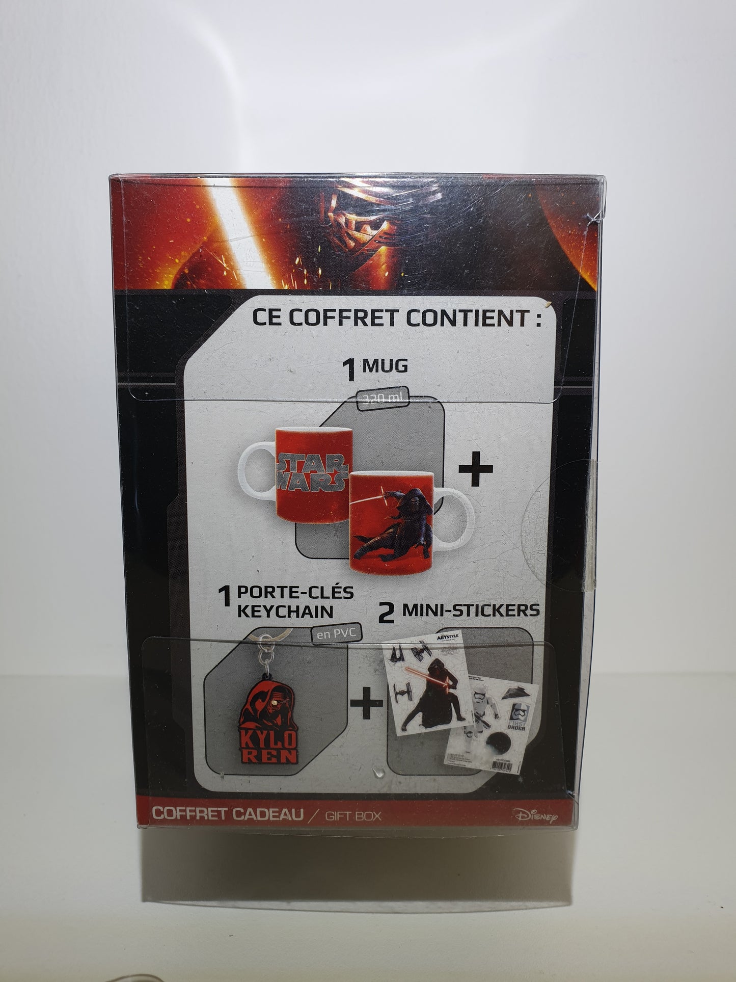 COFFRET CADEAU STAR WARS : MUG 320 ML + PORTE-CLES + MINI STICKERS ABYSTYLE - NEUF SOUS BLISTER