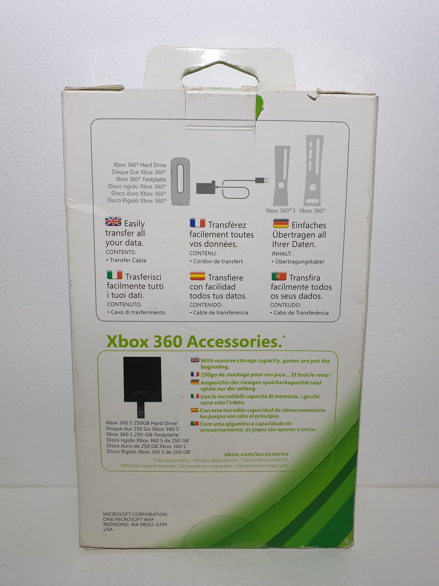 CABLE OFFICIEL DE TRANSFERT DE DISQUE DUR - POUR XBOX 360 - NEUF SOUS BLISTER