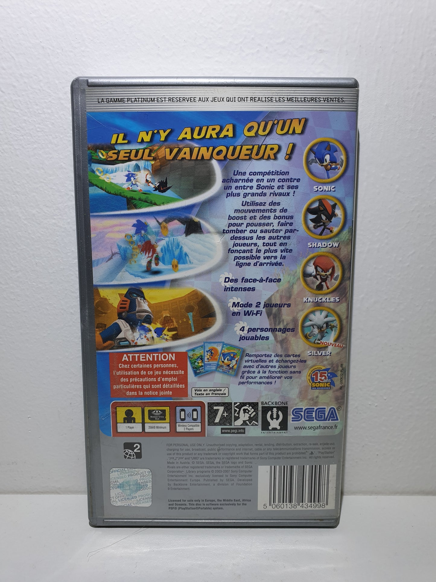 Sonic Rivals - Platinum PSP - Occasion mauvais état