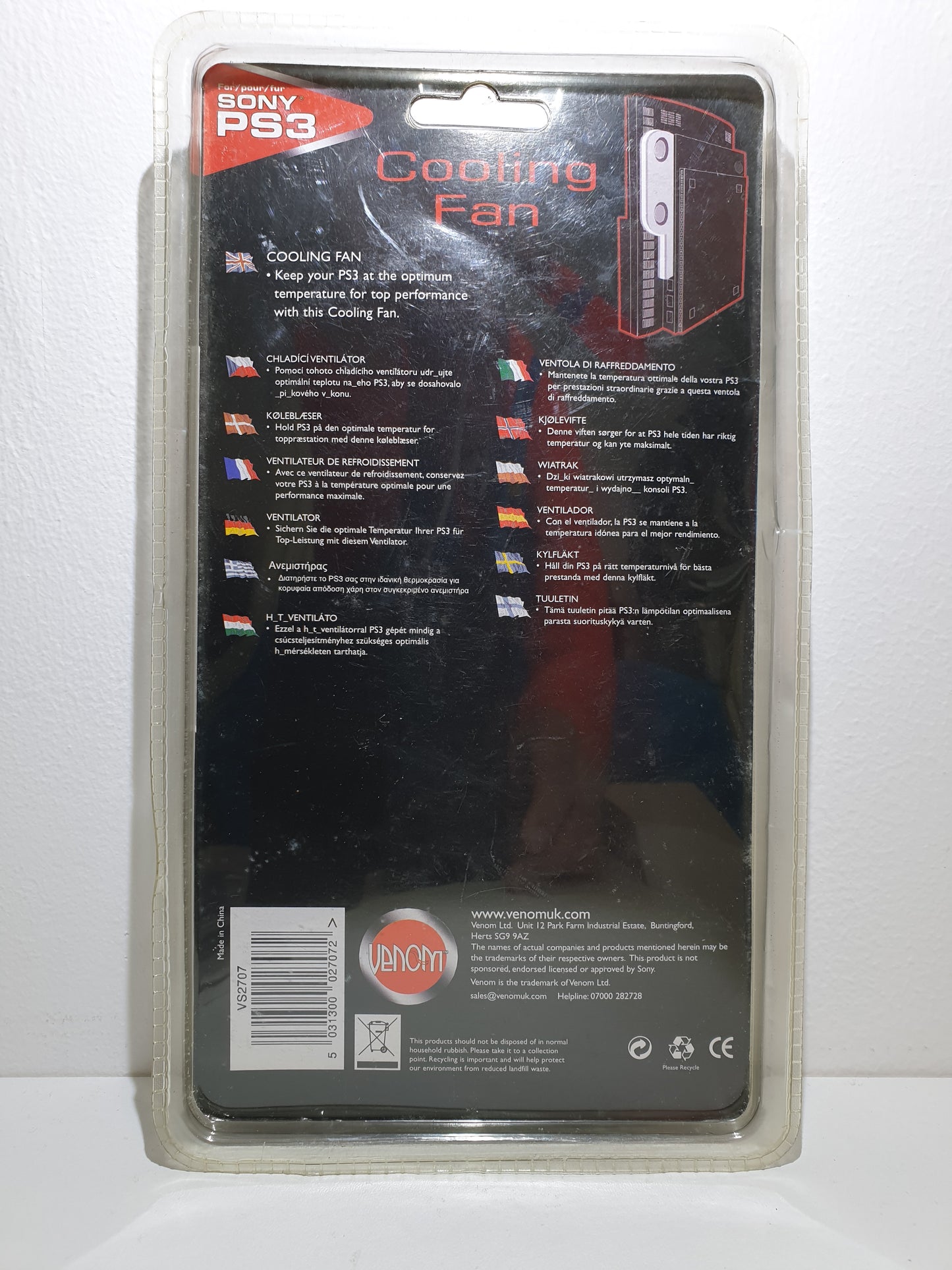VENTILATEUR DE REFROIDISSEMENT ICE STATION VENOM - POUR PLAYSTATION 3 - NEUF SOUS BLISTER