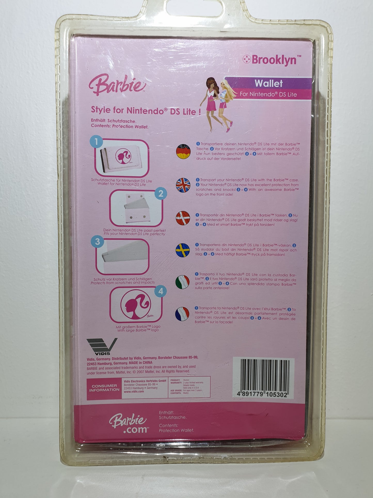 ETUI PORTEFEUILLE OFFICIEL BARBIE - POUR DS LITE - NEUF SOUS BLISTER