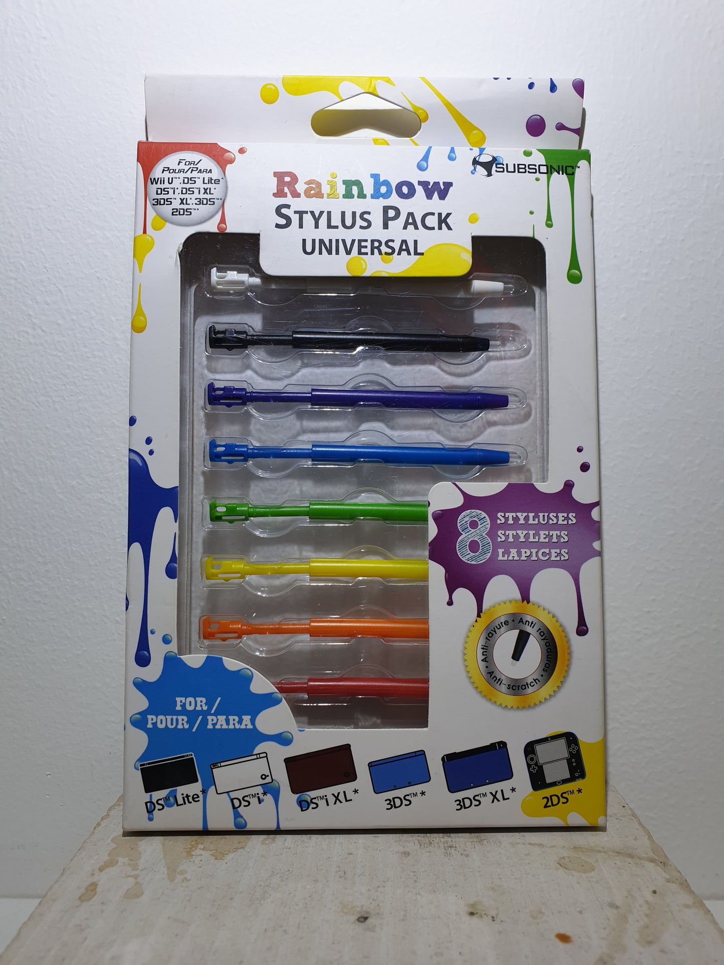 PACK 8 STYLETS ARC-EN-CIEL SUBSONIC - POUR TOUTES DS - NEUF SOUS BLISTER