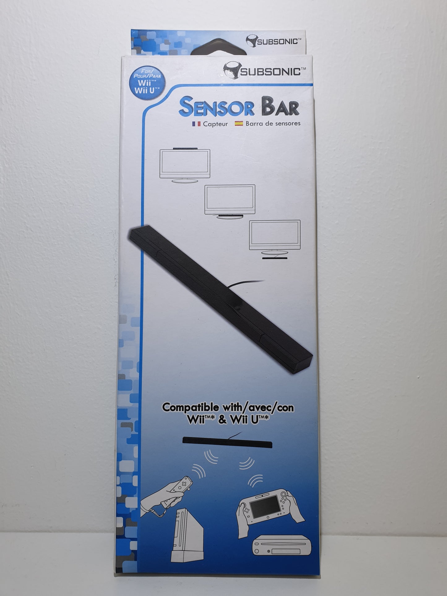 CAPTEUR RECEPTEUR SENSOR BAR FILAIRE SUBSONIC - POUR WII ET WII U - NEUF