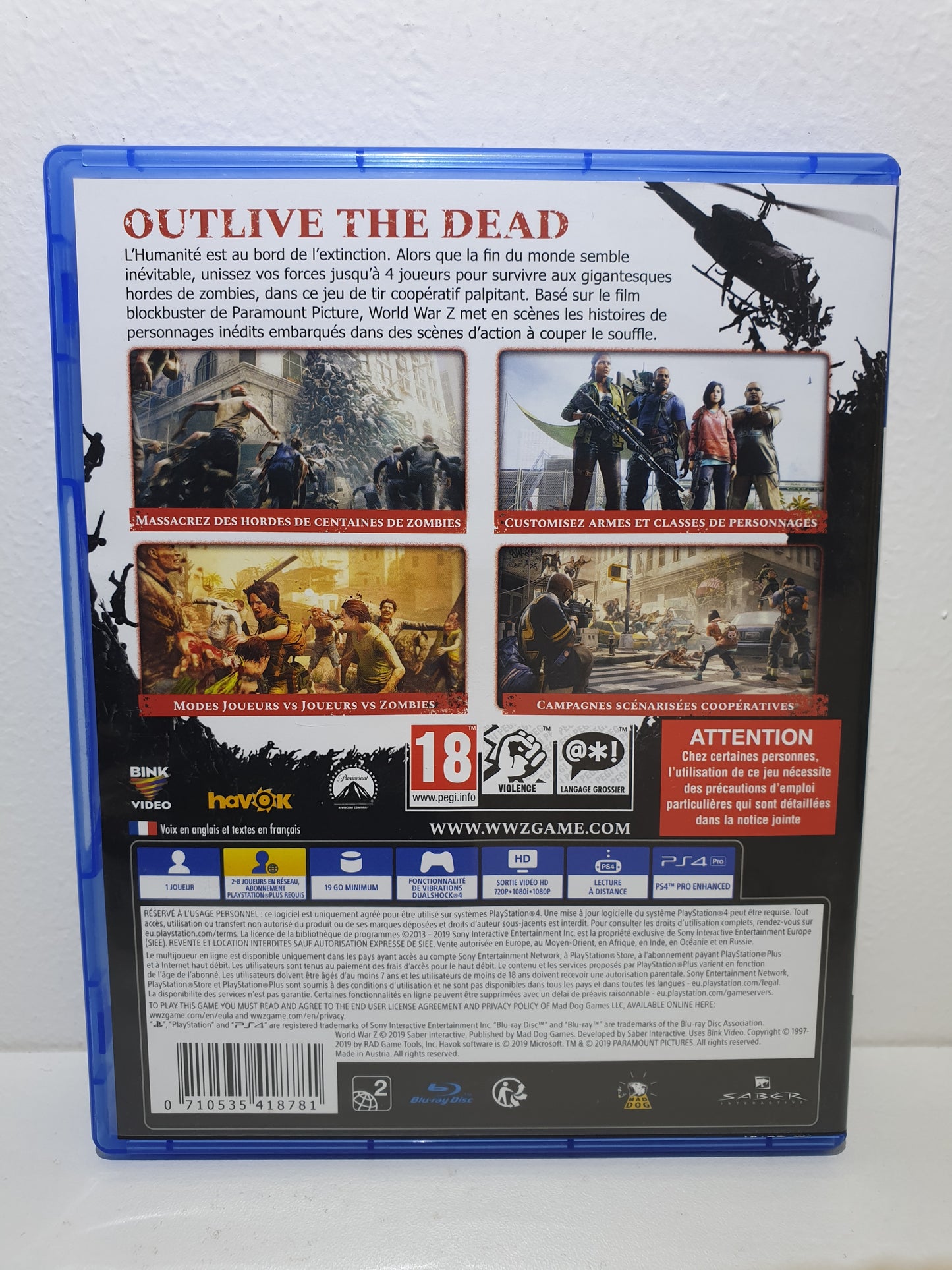 World War Z PS4 - Occasion bon état