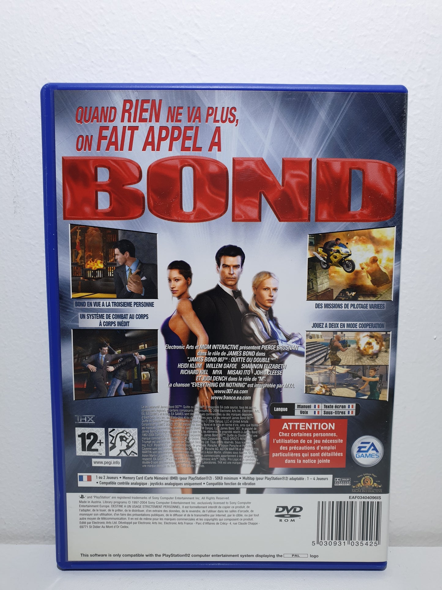 James Bond 007 : Quitte ou Double PS2 - Occasion excellent état