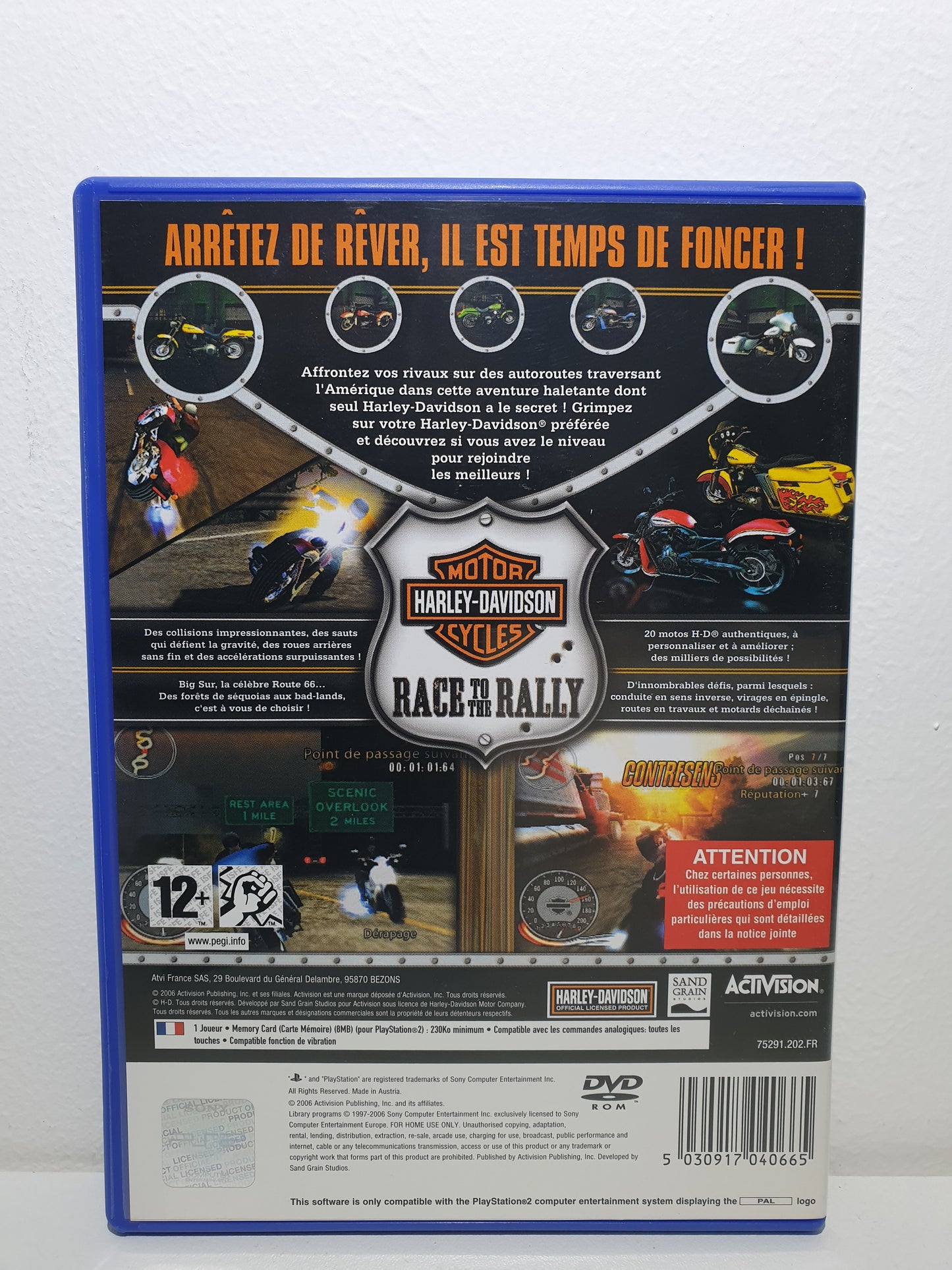 Harley Davidson Motor Cycles Race To The Rally PS2 - Occasion excellent état