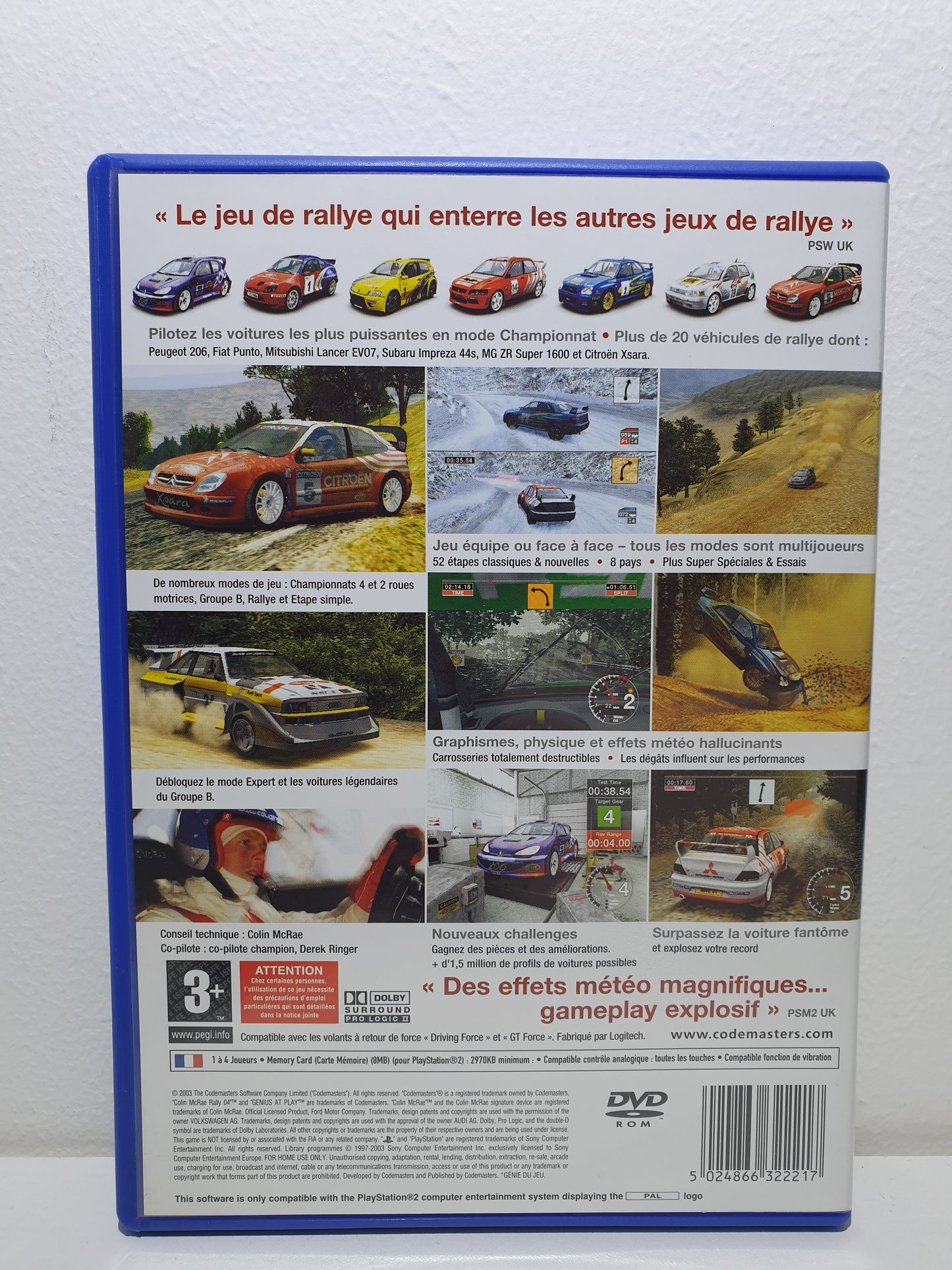 Colin McRae Rally 04 PS2 - Occasion excellent état