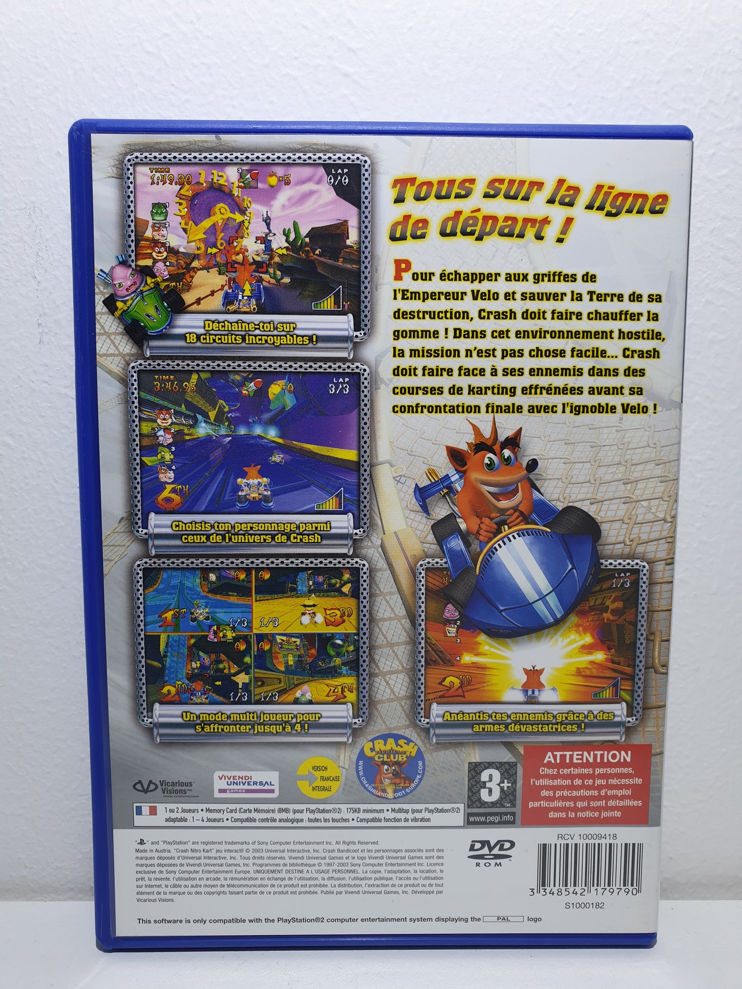 Crash Nitro Kart PS2 - Occasion excellent état