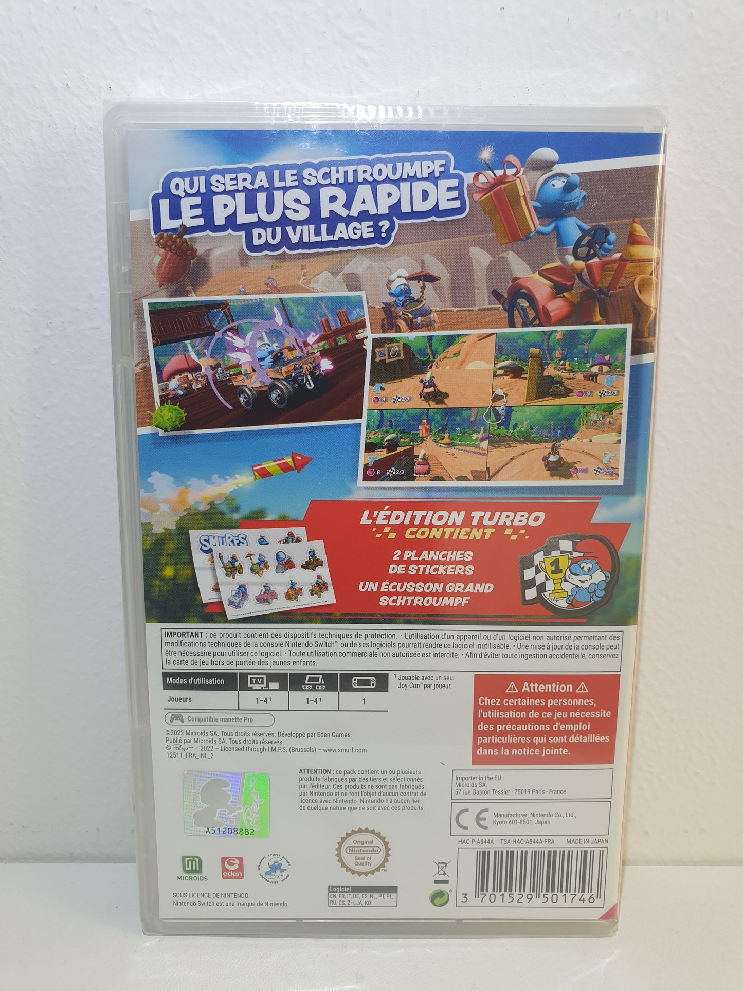 Schtroumpfs Kart - Edition Turbo Switch - Neuf sous blister