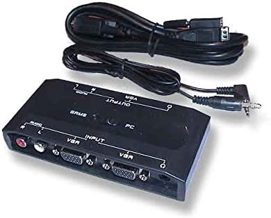 SWITCH VGA 2 PORTS RGBHV & AUDIO RCA - POUR XBOX 360 ET PC - NEUF
