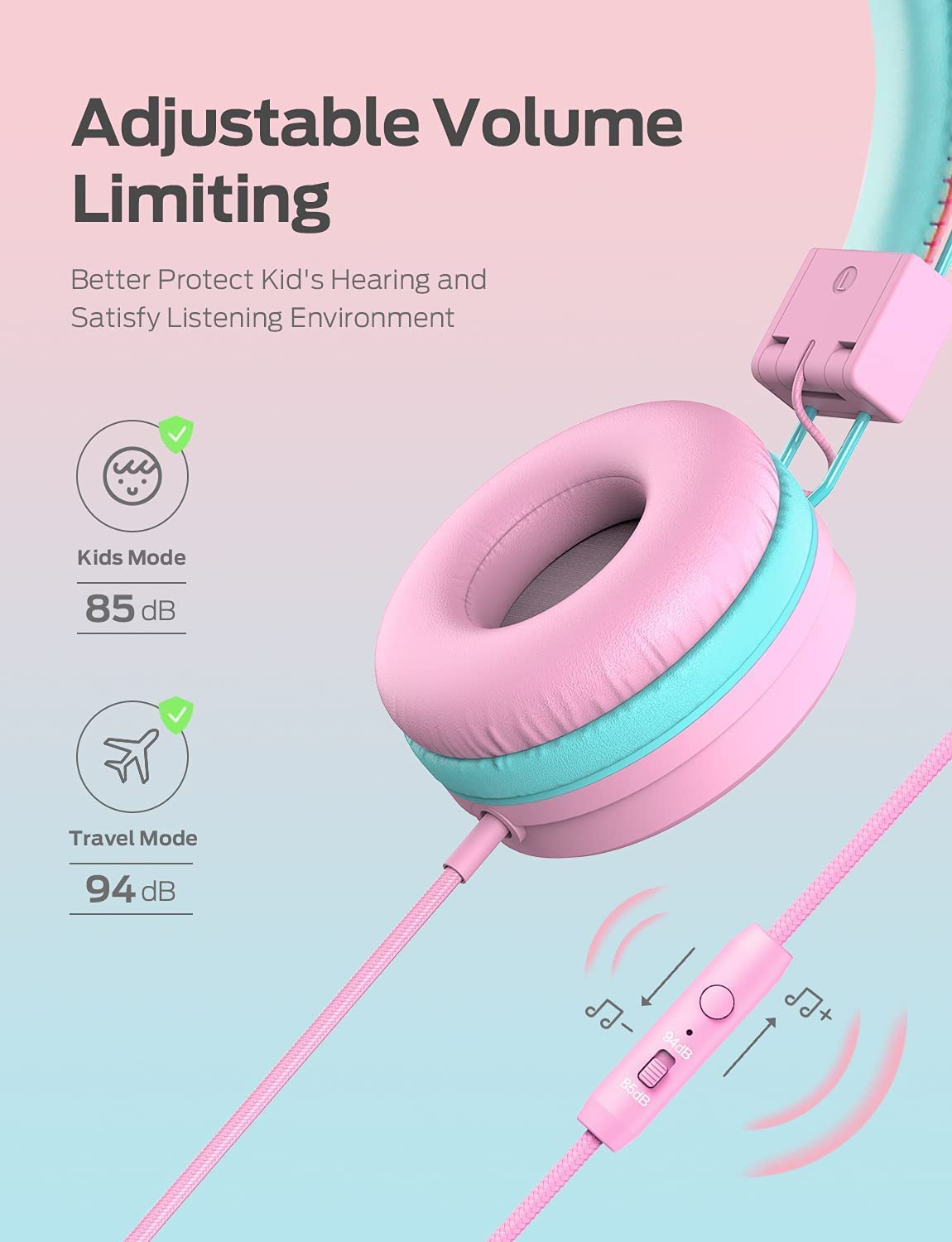 Casque audio filaire microphone IC-HS14 - iclever - pour Enfant - Neuf
