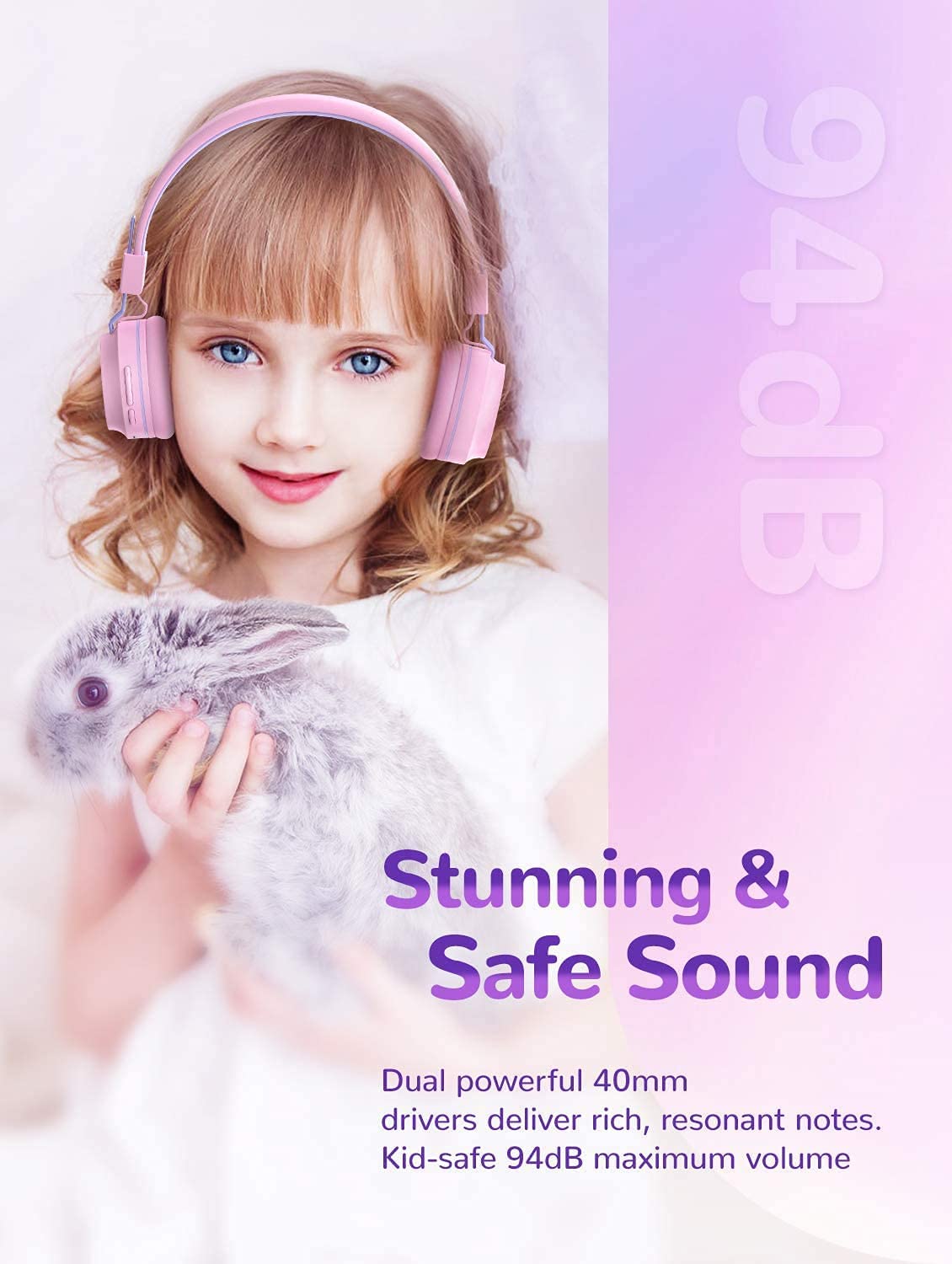 Casque audio microphone Bluetooth RGB BTH03 - iclever - pour Enfant - Neuf