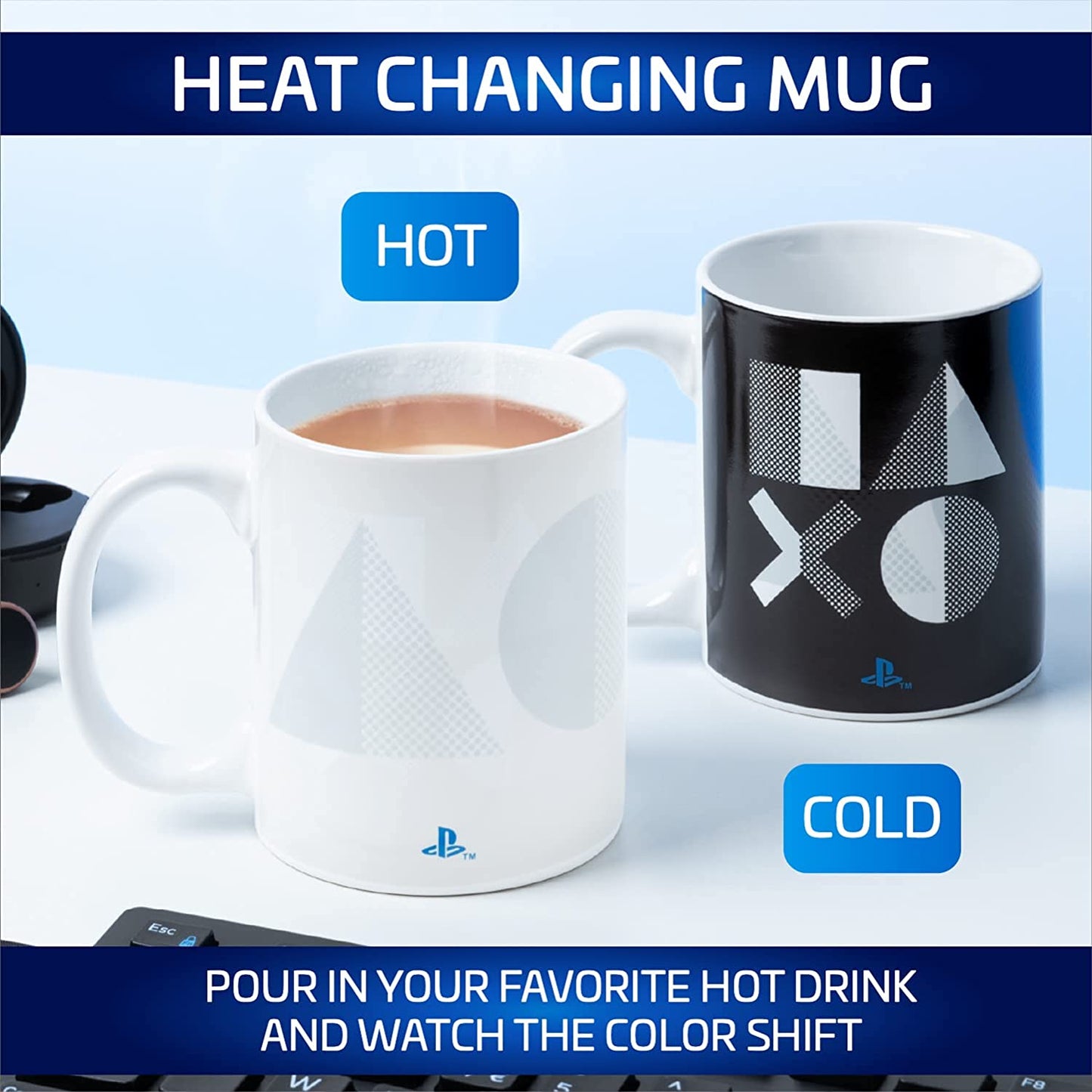 MUG PLAYSTATION THERMOREACTIF PS5 300 ML PALADONE - NEUF