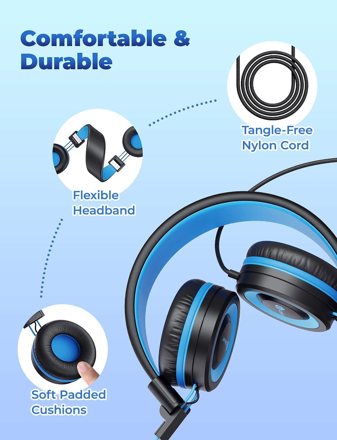 Casque audio filaire microphone IC-HS14 - iclever - pour Enfant - Neuf