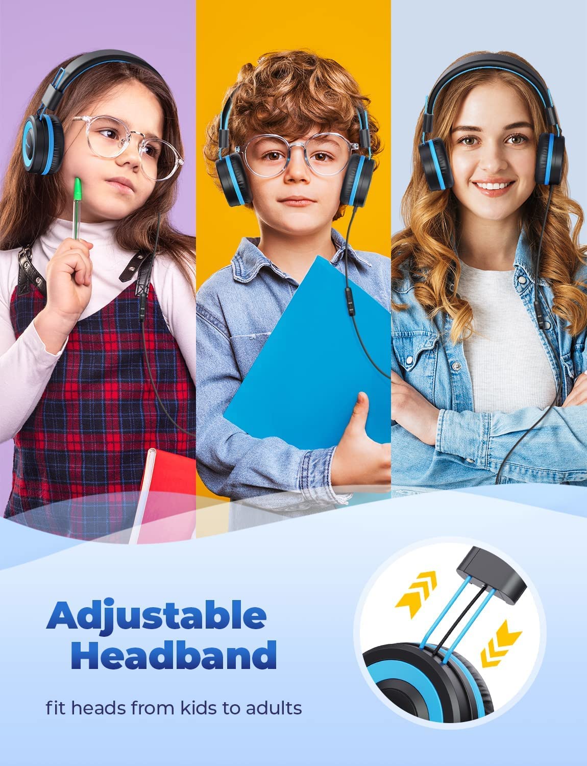 Casque audio filaire microphone IC-HS14 - iclever - pour Enfant - Neuf