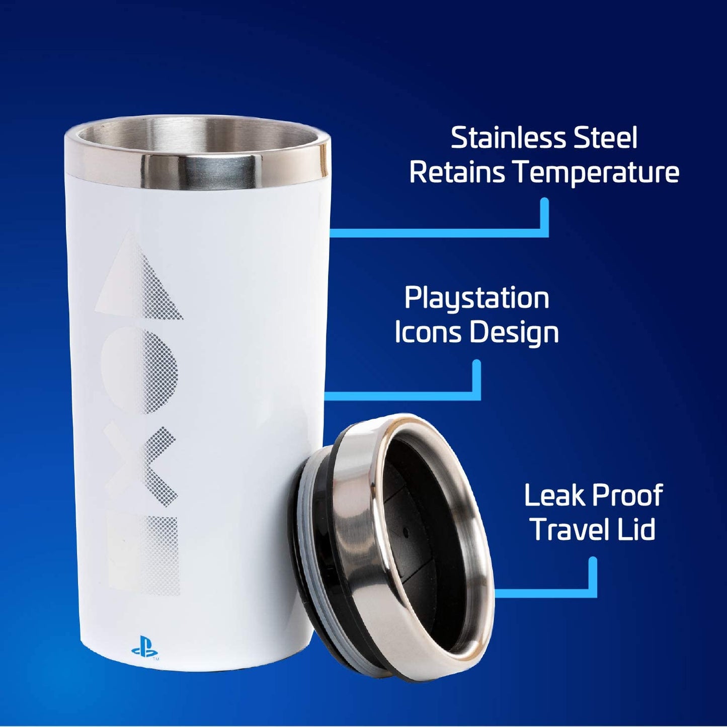 MUG ISOTHERME DE VOYAGE PLAYSTATION PS5 450 ML PALADONE - NEUF