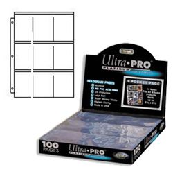 Ultra PRO - 100 Feuilles de Classeur - 9 Cases - Haute Qualité - Platinum - Neuf