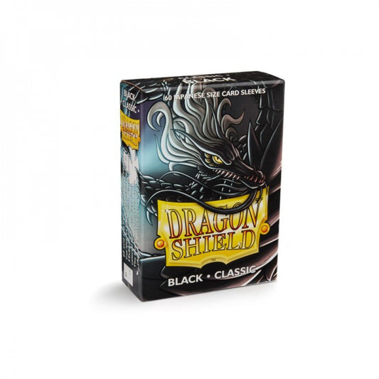 60 Japanese Size Card Sleeves - Dragon Shield - Protège-cartes Format Japonais - Black Classic - Neuf sous blister