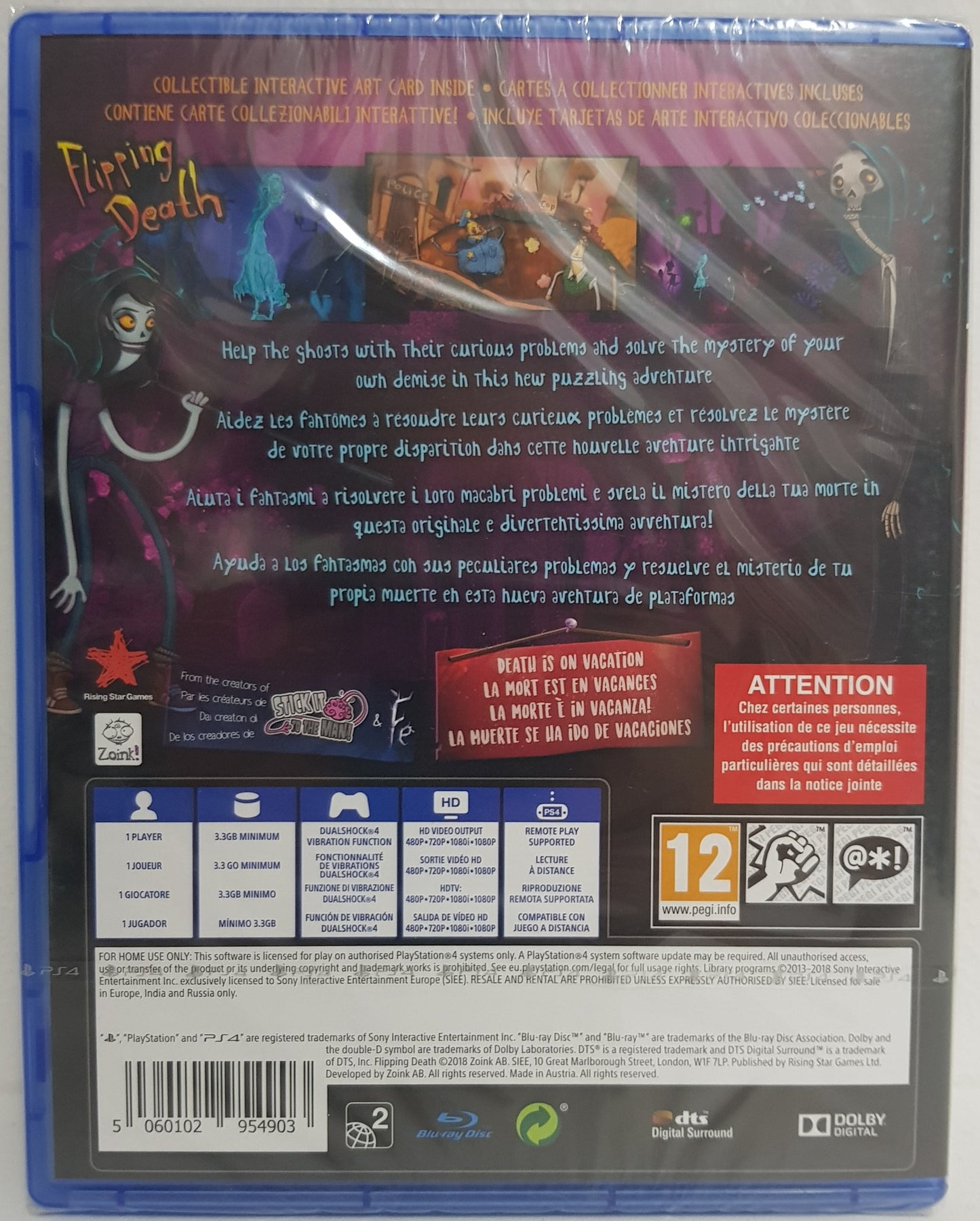 Flipping Death - PS4 - Neuf sous blister
