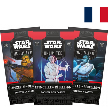 Star Wars: Unlimited - Boîte de 24 Boosters en Français - Étincelle de Rébellion - Neuf scellé