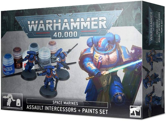 Warhammer 40,000 - Space Marines - Set Intercessors d'Assaut + Peinture - Neuf sous blister