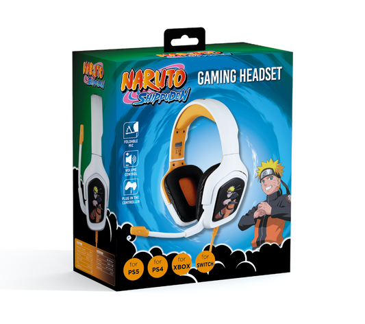 Casque Audio Gaming Filaire Naruto Shippuden - Konix - pour PS5, PS4, XBOX ou Switch - Neuf scellé