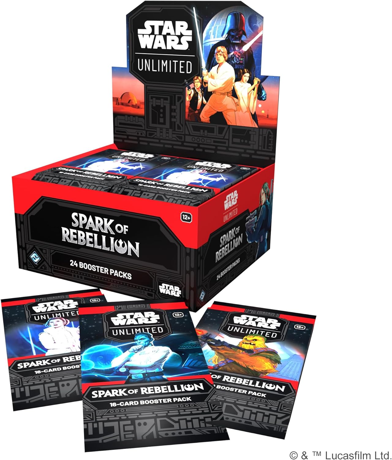 Star Wars : Unlimited - Boîte de 24 Boosters en Anglais - Étincelle de Rébellion - Neuf scellé