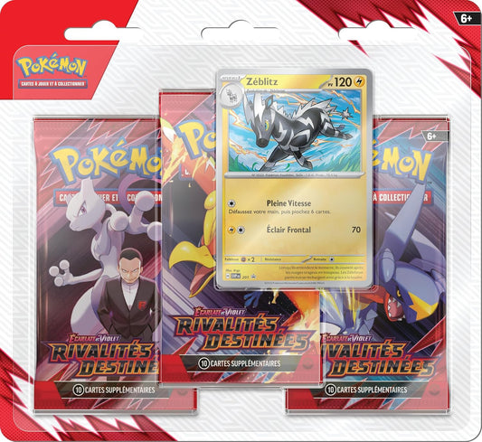 Pokémon - Tripack EV10 - Écarlate et Violet - Rivalités Destinées - en français - Neuf