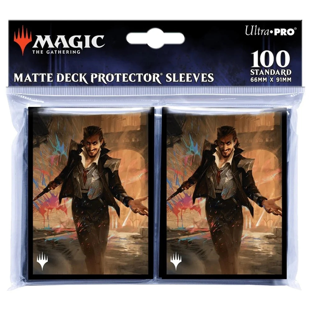 Magic the Gathering - Ultra Pro - Matte Deck Protector Sleeves - Commander Les rues de la Nouvelle-Capenna - "Anhelo, the Painter"