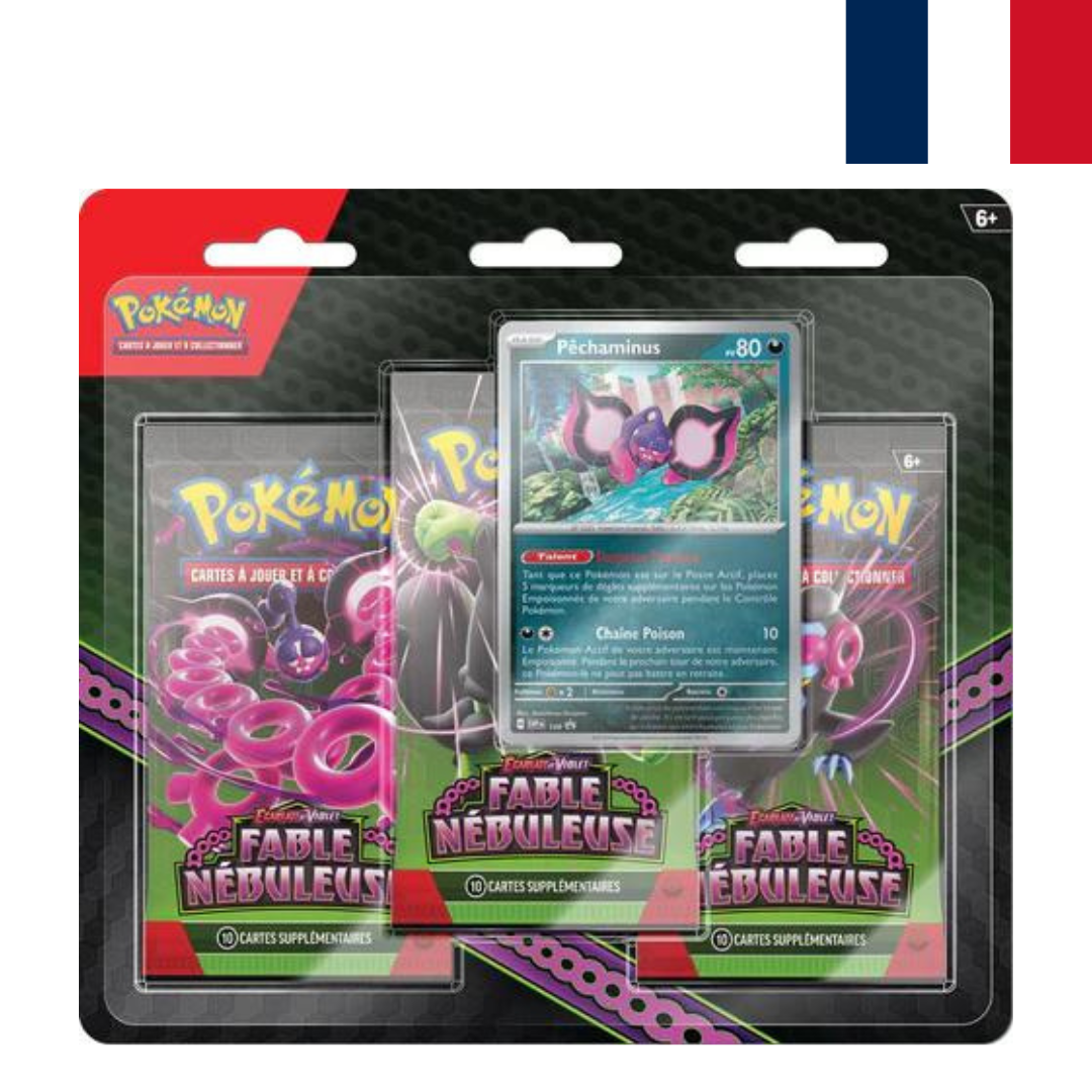 Pokémon - Tripack - Pack de 3 Boosters Écarlate et Violet EV6.5 - Fable Nébuleuse - Neuf sous blister