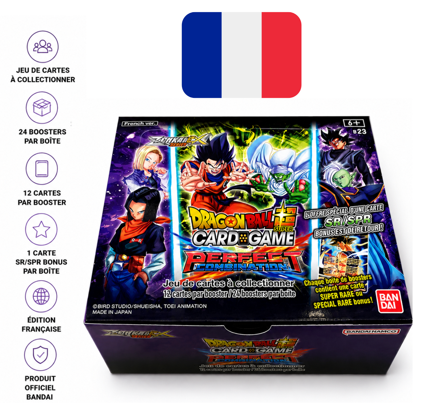 Dragon Ball Super - Boite de 24 Boosters : Perfect Combination - FR