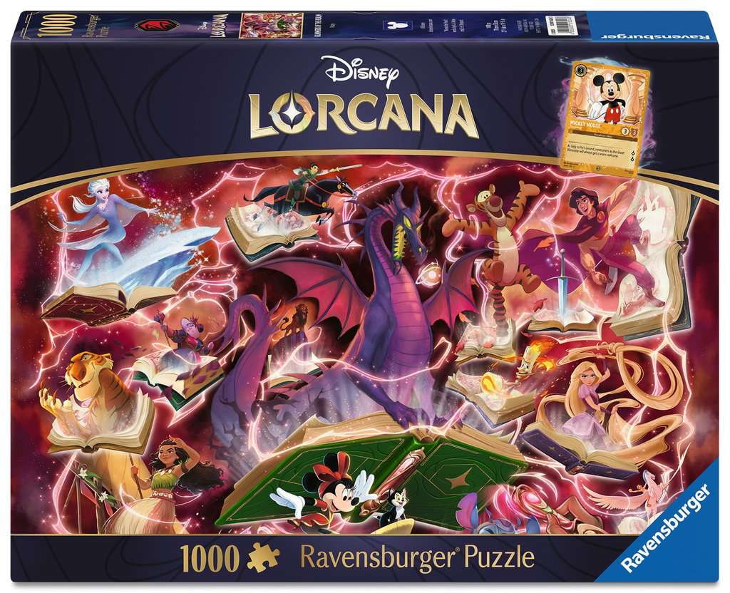 Puzzle 1000 pièces + 1 cartes promo - Disney - Lorcana - Neuf
