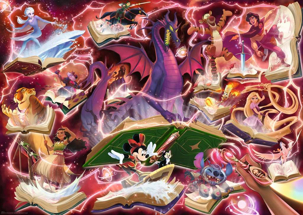 Puzzle 1000 pièces + 1 cartes promo - Disney - Lorcana - Neuf