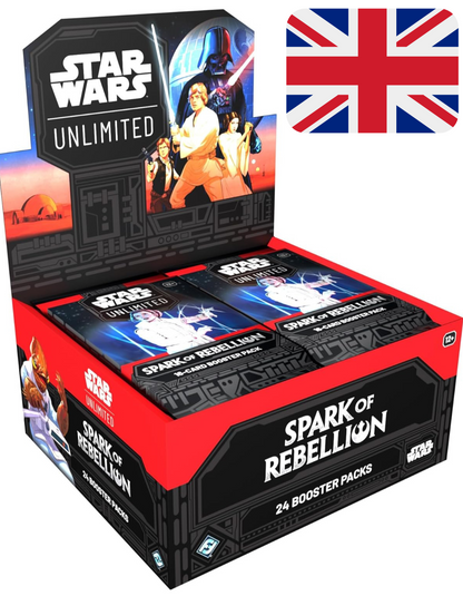 Star Wars : Unlimited - Boîte de 24 Boosters en Anglais - Étincelle de Rébellion - Neuf scellé