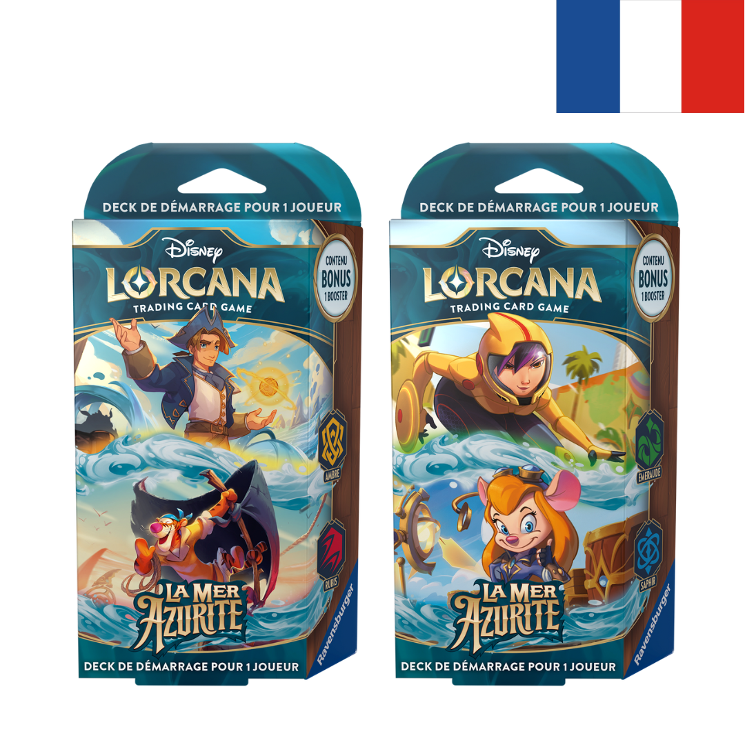 Disney Lorcana - La Mer Azurite - Deck de Démarrage en Français - Neuf