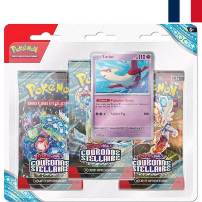 Pokémon - Tripack EV07 - Écarlate et Violet - Couronne Stellaire - Neuf