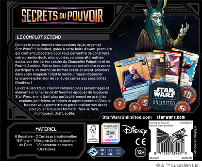 Star Wars : Unlimited - Pack Avant-Première - Secrets du Pouvoir - Neuf scellé
