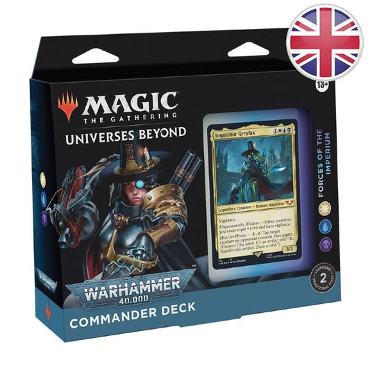 Magic The Gathering - Deck Commander Univers Infinis Warhammer 40,000 - Forces of The Imperium en Anglais - Neuf scellé