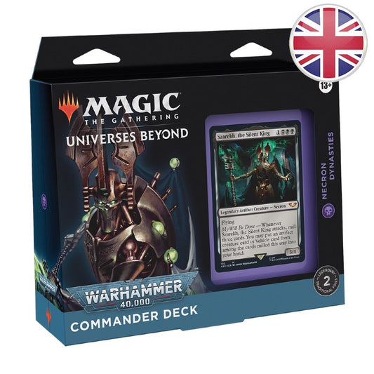Magic The Gathering - Deck Commander Univers Infinis Warhammer 40,000 - Necron Dynasties en Anglais - Neuf scellé
